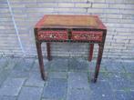 rood lak chinees side table, Ophalen, Gebruikt, 50 tot 100 cm, Geen