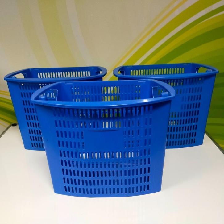 Papierbak prullenbak papierkorf blauw - geen inworp opening, Huis en Inrichting, Woonaccessoires | Prullenbakken, Gebruikt, Kunststof