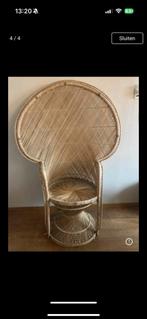 Pauwstoel groot, Huis en Inrichting, Stoelen, Ophalen, Gebruikt, Bruin, Pauwstoel groot rotan