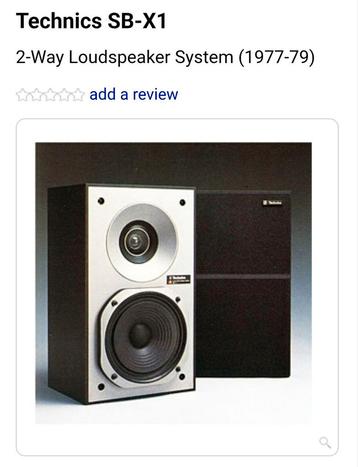 Technics SB-X1 Vintage Luidsprekers (1978) beschikbaar voor biedingen
