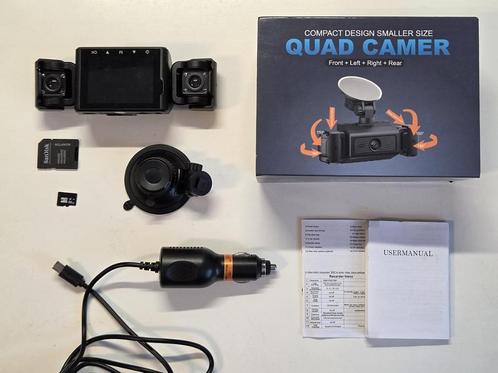 Dashboard camera met 3 lenzen, zuignap, micro-SD kaart, Auto diversen, Dashcams, Zo goed als nieuw, Ophalen of Verzenden
