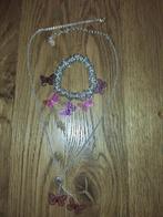 Ketting + armband vlinder, Ophalen of Verzenden, Zo goed als nieuw