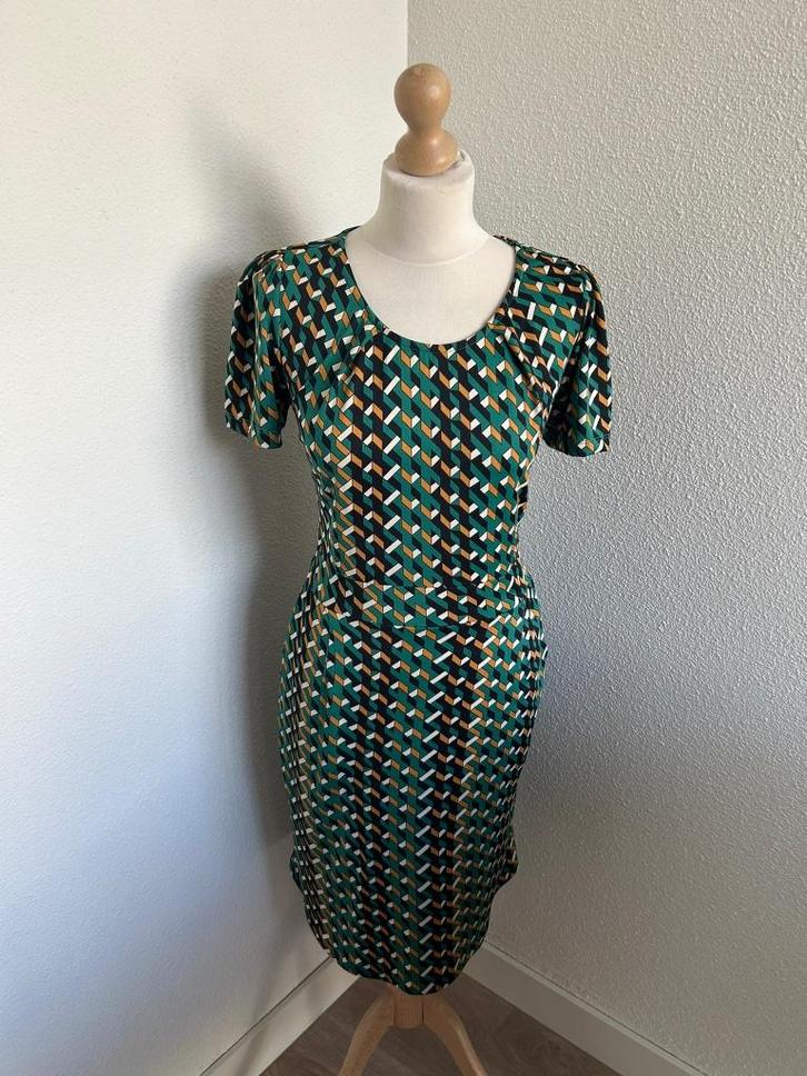 King Louie maat XL groene retro geblokte mona jurk 2268, Kleding | Dames, Jurken, Zo goed als nieuw, Maat 46/48 (XL) of groter