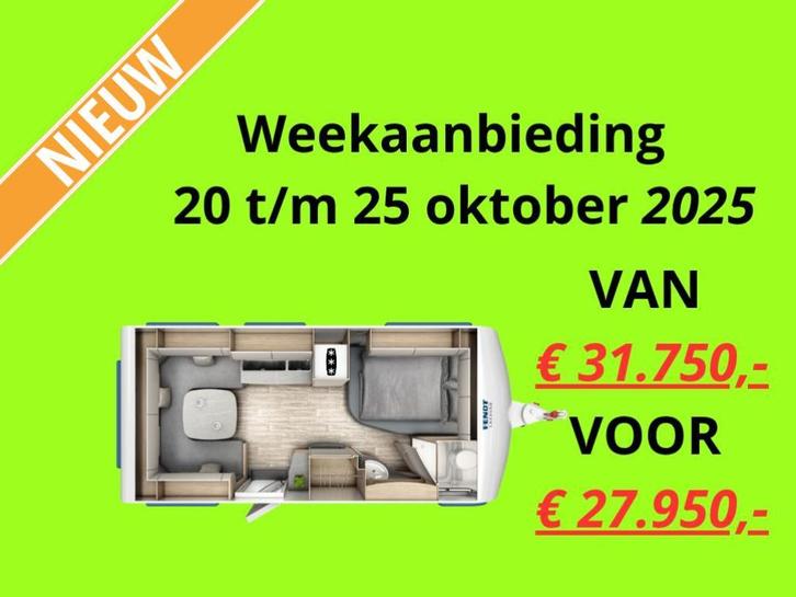 Fendt Bianco Selection 465 SFB Modeljaar 2026 WEEKAANBIEDING, Caravans en Kamperen, Caravans, Bedrijf, tot en met 4, 1000 - 1250 kg