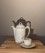 Brocante koffiepot met 6 kop en schotel, Ophalen of Verzenden