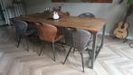 Mooie eiken eettafel, 240*100 inclusief 6 stoelen, Huis en Inrichting, Tafels | Eettafels, Ophalen, 200 cm of meer, 50 tot 100 cm