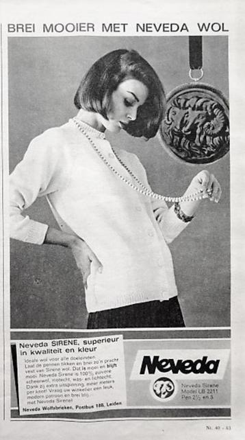 14 vintage advertenties reclames wol breiwol 1935-62 Neveda  beschikbaar voor biedingen