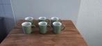 Espresso kopjes 130 ml. zeegroen, Huis en Inrichting, Keuken | Servies, Ophalen, Nieuw, Keramiek, Kop(pen) en/of Schotel(s)