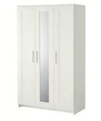 Ikea Brimnes kledingkast wit met spiegel 3 deuren, Huis en Inrichting, Kasten | Kledingkasten, Ophalen, 100 tot 150 cm, Zo goed als nieuw