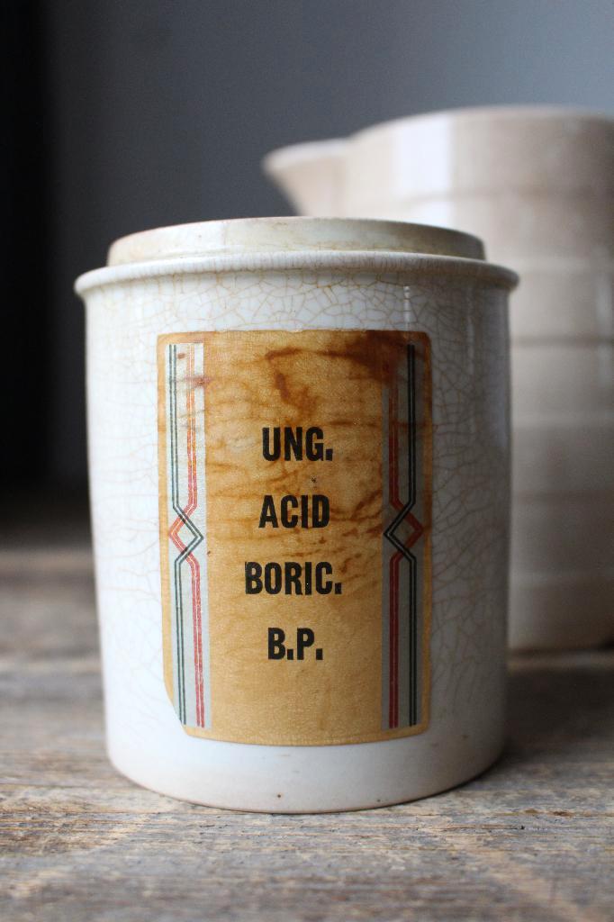 Oude brocante beboterde apothekerspot *Pronck & Praal*, Antiek en Kunst, Curiosa en Brocante, Ophalen of Verzenden