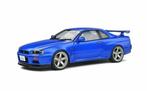 Nissan Skyline GT-R (R34) 1999 Bayside Blue, 1/18, Solido, Nieuw, Solido, Ophalen of Verzenden