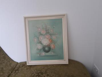 Vintage Schilderij Bloemen  beschikbaar voor biedingen