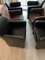 6 Stoelen in Goede Staat, Huis en Inrichting, Stoelen, Ophalen, Gebruikt, Bruin, Leer