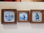 Te koop: 3 delfts blauwe tegels., Ophalen of Verzenden