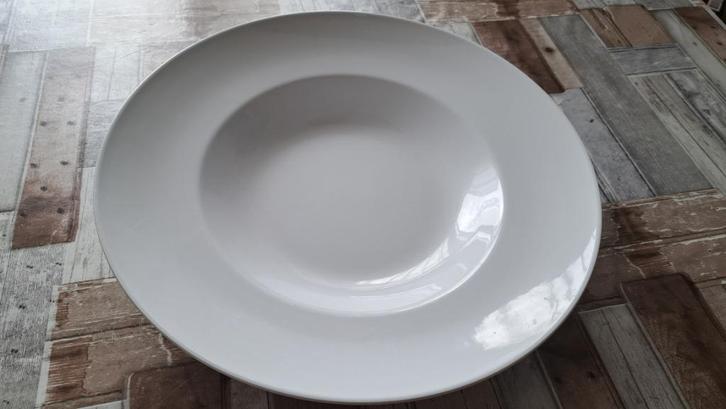 Cateringschaal / Broodbord portelein wit laag, Huis en Inrichting, Keuken | Servies, Zo goed als nieuw, Bord(en), Overige stijlen