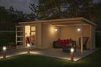 Blokhut met overkapping Manuel 600x275 Onbehandeld vuren, Verzenden, Nieuw