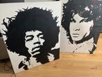 Schilderijen: 100x80 cm. Jimmy Hendrix & Jim Morrison, Ophalen