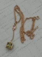 Vintage ketting met hanger, Verzenden, Overige materialen, Hanger, Met edelsteen