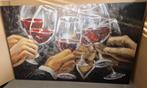 Canvas Schilderij Wijnglazen 190x90cm, Ophalen