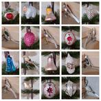 Oude antiek vintage kerstballen vogels pauw kerstman hoofd, Diversen, N, N, Ophalen of Verzenden, Zo goed als nieuw
