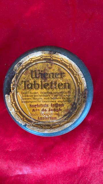 ANTIEK BLIK “WIENER TABLETTEN”.  beschikbaar voor biedingen
