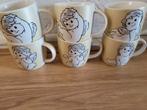 6 mokken met engeltjes, Huis en Inrichting, Keuken | Servies, Ophalen of Verzenden, Zo goed als nieuw, Overige stijlen, Kop(pen) en/of Schotel(s)