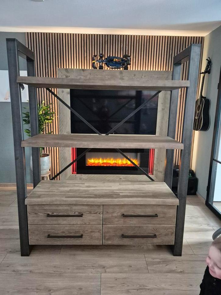 Stoere Haco Boekenkast, Huis en Inrichting, Kasten | Wandmeubels, Gebruikt, 150 tot 200 cm, Minder dan 150 cm, 25 tot 50 cm, Met lade(s)