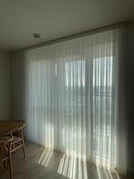 Witte gordijnen met lichte glitters (2x) - 330x258cm, Huis en Inrichting, Stoffering | Gordijnen en Lamellen, 200 cm of meer, Wit