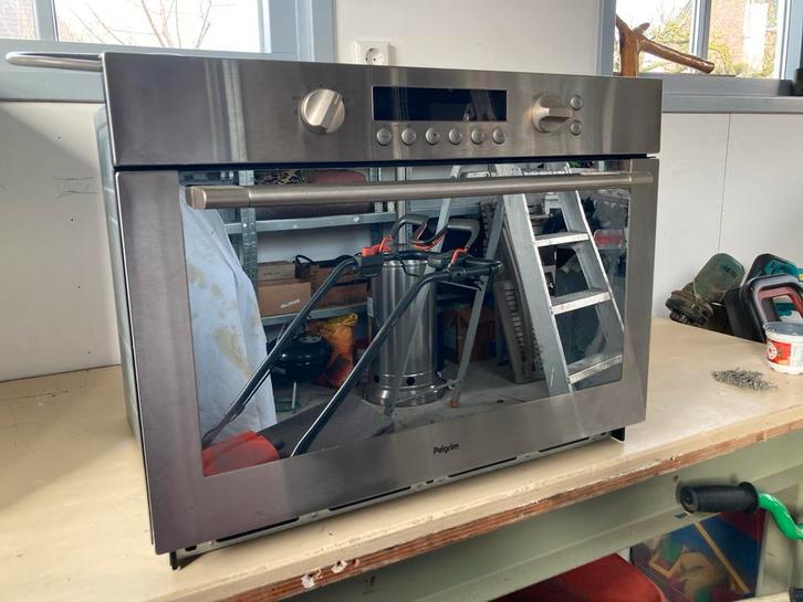 Pelgrim Oven met Grill, Witgoed en Apparatuur, Ovens, Zo goed als nieuw, Inbouw, Oven met grill, 45 tot 60 cm, Hete lucht, Draaiplateau