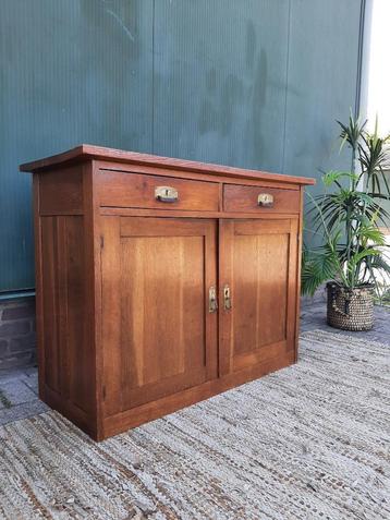Antiek Art Deco kastje halkastje  eiken buffetkastje j 20 30 beschikbaar voor biedingen
