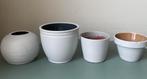 4 plantenpotjes (voor binnen), Tuin en Terras, Bloempotten, Rond, Binnen, Ophalen of Verzenden, Zo goed als nieuw