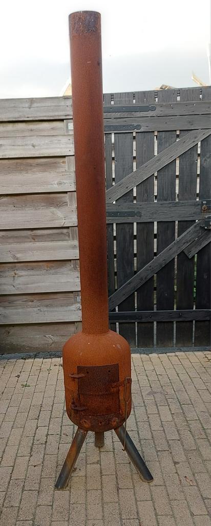 Tuinkachel met lange pijp, Tuin en Terras, Vuurkorven, Ophalen