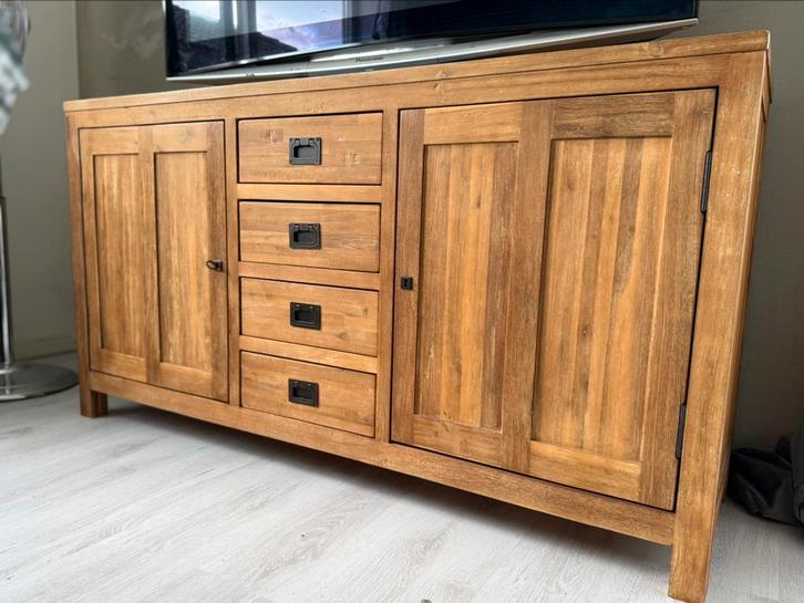 Massief houten dressoir, Huis en Inrichting, Kasten | Dressoirs, Zo goed als nieuw, 25 tot 50 cm, Ophalen