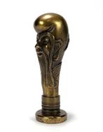 Bronzen zegelstempel mannenhoofd, ca. eind 19e eeuw, Antiek en Kunst, Ophalen of Verzenden, Brons