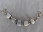 Armband met licht agaat steen in 925 karaat zilver, Ophalen of Verzenden, Zo goed als nieuw, Zilver, Zilver