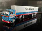 Tekno Scania 143 met 3 asser huif Demo in doos, Ophalen of Verzenden, Zo goed als nieuw, Bus of Vrachtwagen, Tekno
