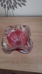 2 mooie glazen asbakken , 1 rood 1 blauw ,, Antiek en Kunst, Ophalen of Verzenden