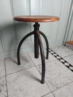 Industriële vintage kruk, Gebruikt, Zwart, Ophalen of Verzenden, Eén