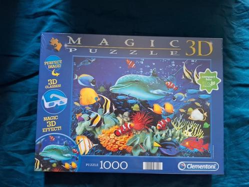 Puzzel vissen, met 3D bril, Hobby en Vrije tijd, Denksport en Puzzels, Nieuw, Rubik's of 3D-puzzel, 500 t/m 1500 stukjes, Ophalen of Verzenden