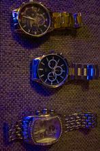 Aan geboden 3 horloges, Sieraden, Tassen en Uiterlijk, Piercings, Ophalen of Verzenden, Zo goed als nieuw, Staal, Overige typen