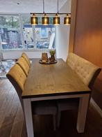 Eettafel landelijk 180 x 90 (maandag ophalen svp!), Huis en Inrichting, Tafels | Eettafels, Ophalen, Gebruikt, Eikenhout, 50 tot 100 cm