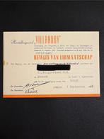 Lidmaatschap herstellingsoord Villandry poetser NS (1948), Ophalen of Verzenden, Gebruikt, Trein
