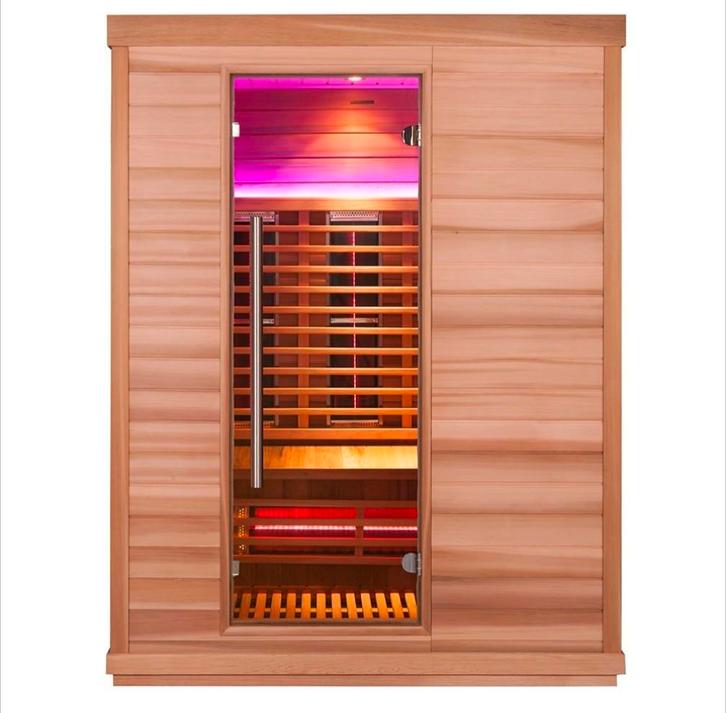 Saunakoning IR300+ Full Spectrum + IR + Finse sauna 3 persoo, Sport en Fitness, Sauna, Zo goed als nieuw, Complete sauna, Ophalen
