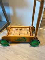 Vintage Brocante Blokkendoos met Wielen, Ophalen