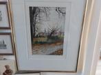 Prachtig schilderijtje vanuit stadspark met zicht op Wieck., Antiek en Kunst, Ophalen of Verzenden
