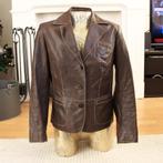 Leren Witteveen Jasje (Maat 38) € 40,-, Maat 38/40 (M), Bruin, Ophalen of Verzenden, Zo goed als nieuw