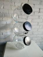 Oude snoeppot snoeppotten glazen stapelbaar vintage bakeliet, Antiek en Kunst, Ophalen of Verzenden