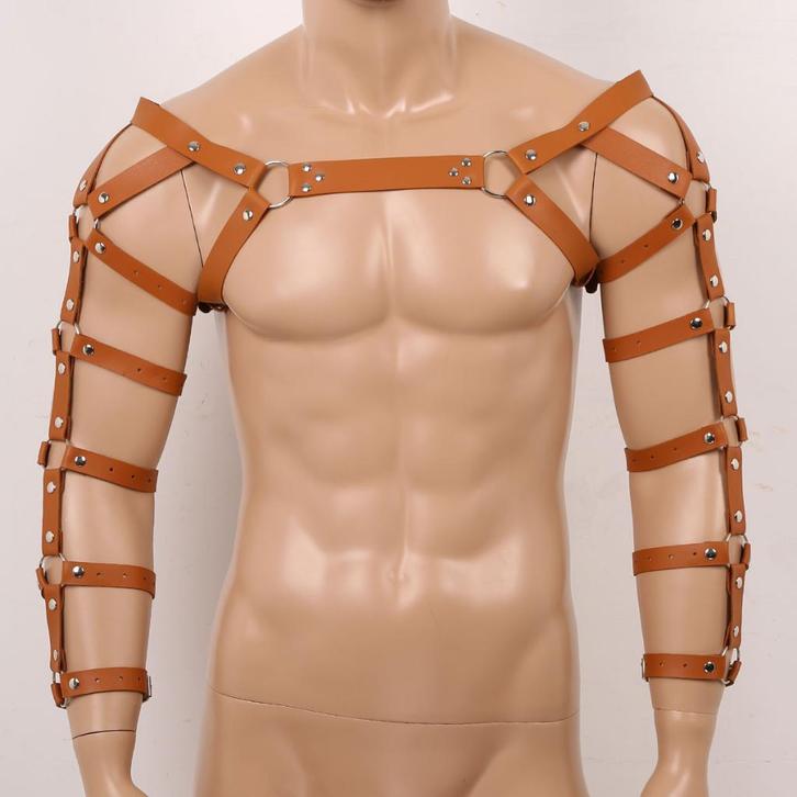 Mannen borst en arm harnas / gay heren outfit kostuum, Kleding | Heren, Carnavalskleding en Feestkleding, Nieuw, Verzenden