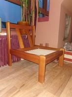 Vintage fauteuil teak mid century, Huis en Inrichting, Fauteuils, Ophalen, Gebruikt, Mid century, 75 tot 100 cm