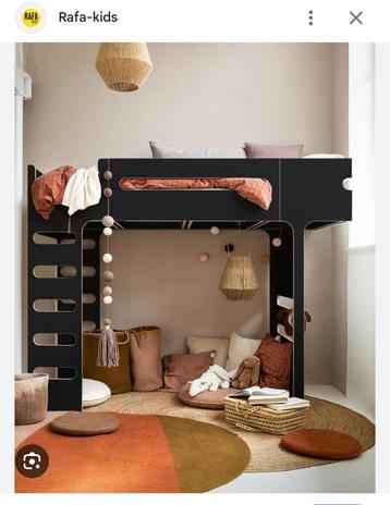 Rafa-kids F Bunkbed – Zwart Laminaat – Nieuw (Showroommodel) beschikbaar voor biedingen